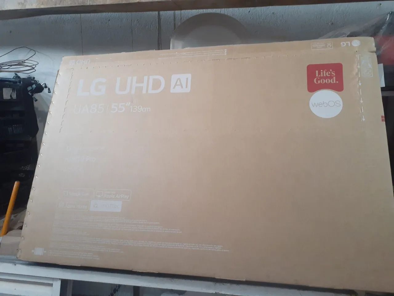 Cx de papelão com isopores para tv 55polegadas! Aceito proposta 