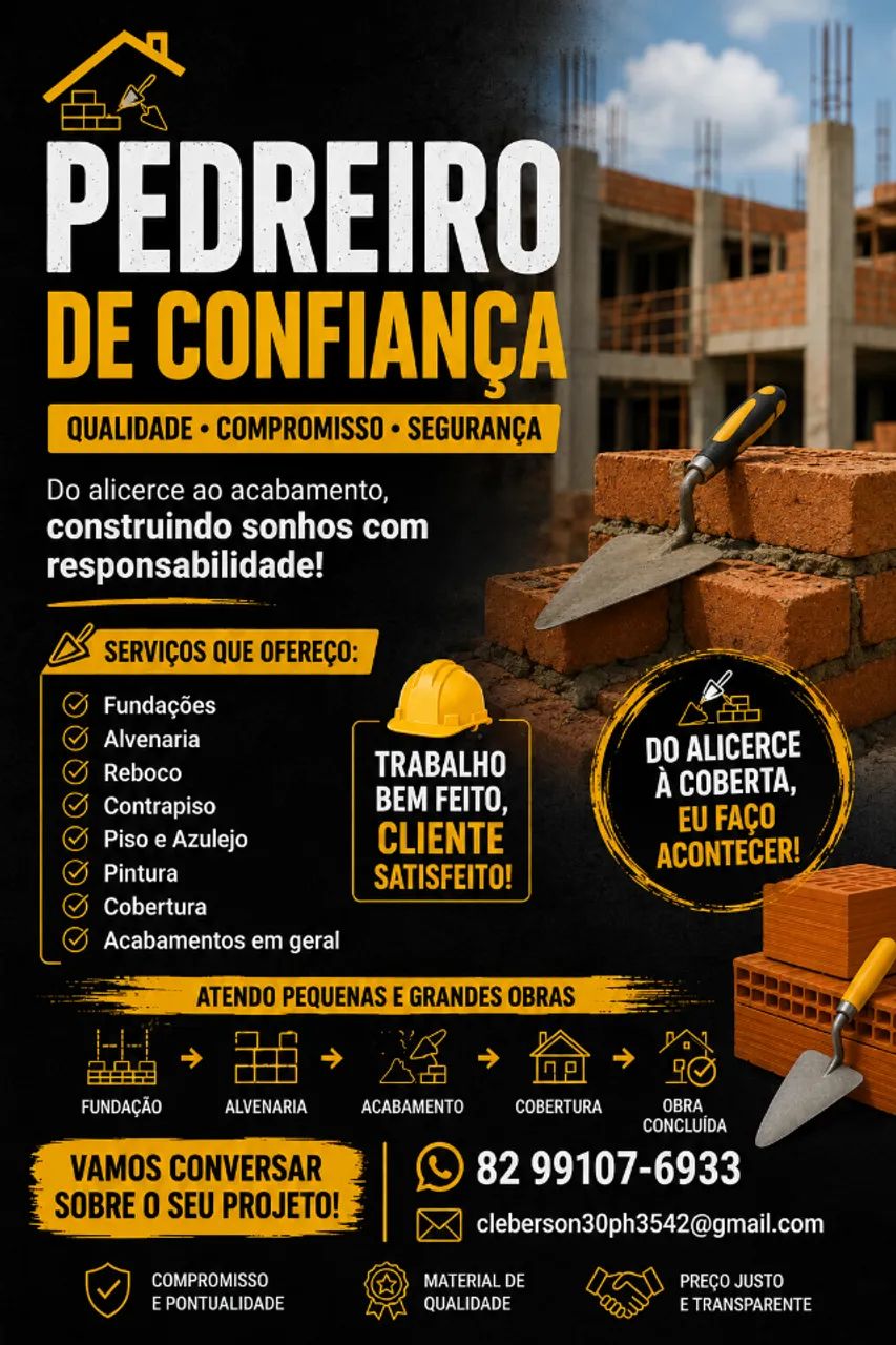 Pedreiro Disponivel!!