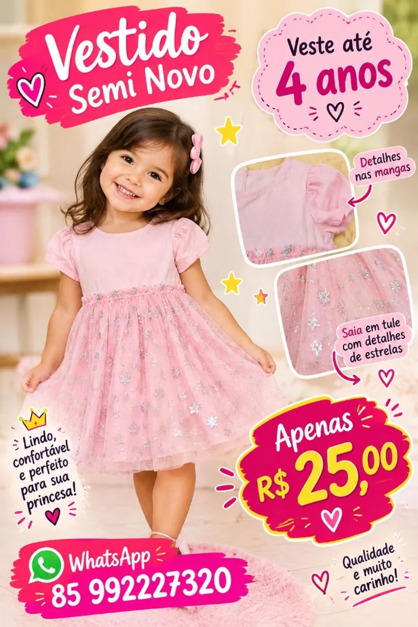 Lindo vestido infantil 