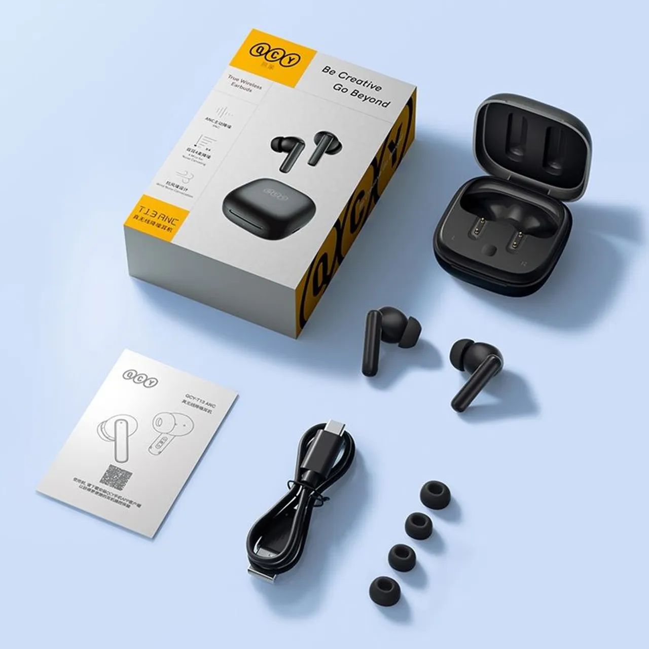 Fone De Ouvido QCY-T13, 4 Microfones e Bluetooth 5.1 (Últimas unidades)