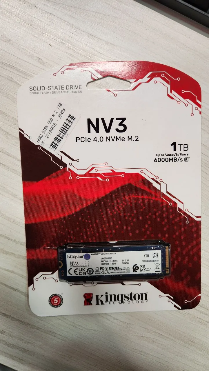 SSD: Micron Crucial T710 PCIe Gen5 NVMe 14.900MB/s leitura/13.900