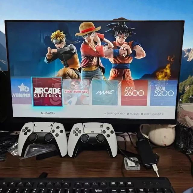 Ps2 Retrô M15 Pro (19Mil Jogos Direto na sua TV) 4k 64gb 02 Controles Sem Fio Garantia - Foto 2