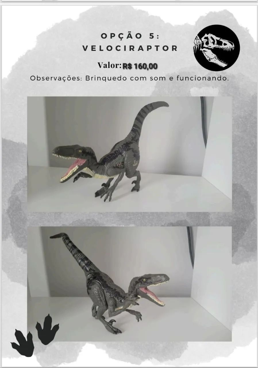 Dinossauros Jurassic World Hasbro com Som Funcionando