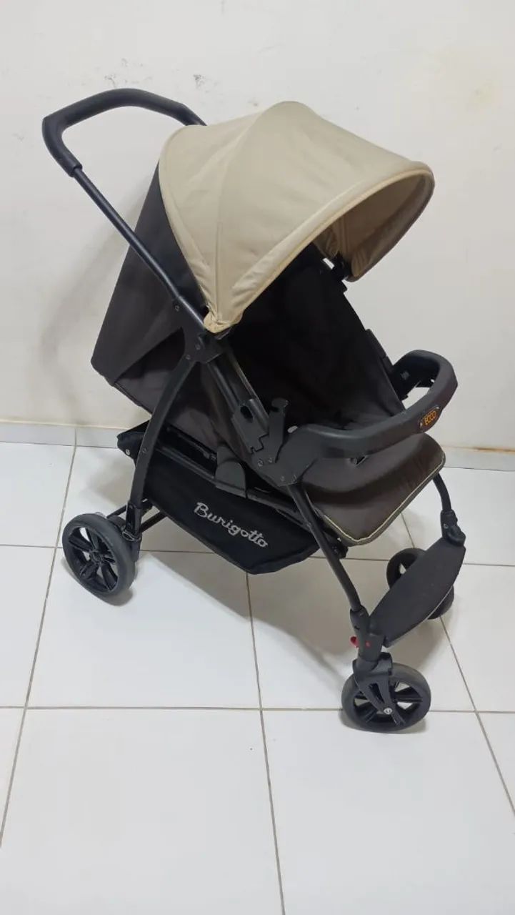 Carrinho de Bebê Burigotto Ecco Preto/cinza - Foto 2