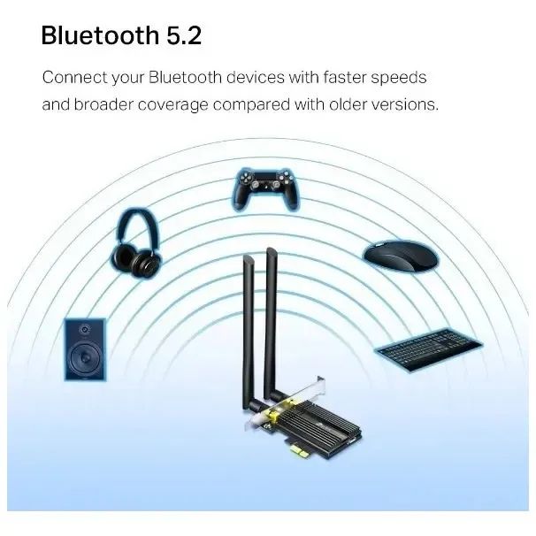 Placa Rede Pci-e Tp-link Tx50e Ax3000 Wi-fi 6 E Bluetooth 5 Novo Loja Coimbra Computadores - Foto 4