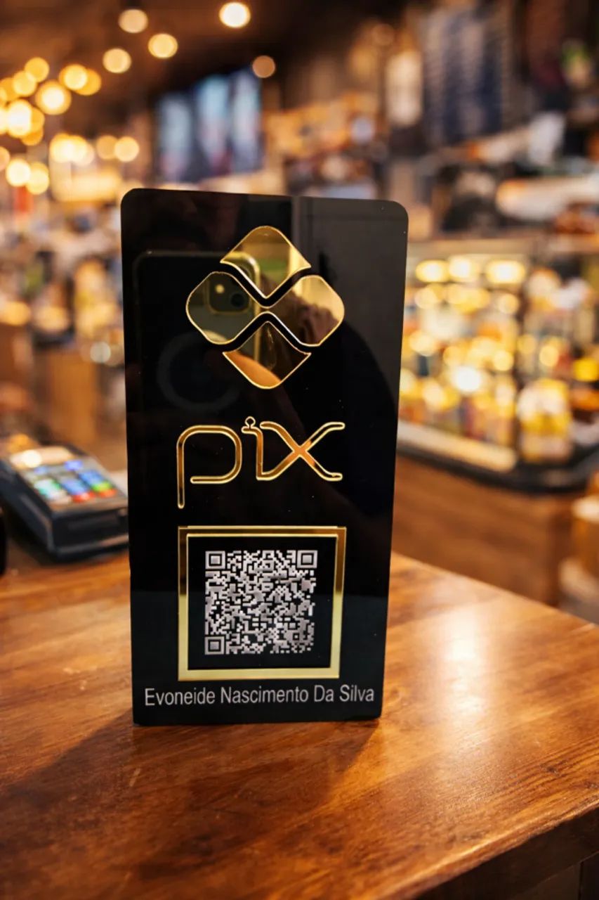 Placa Pix com QR Code Personalizada em Acrílico | Receba Fácil e Rápido - Foto 2