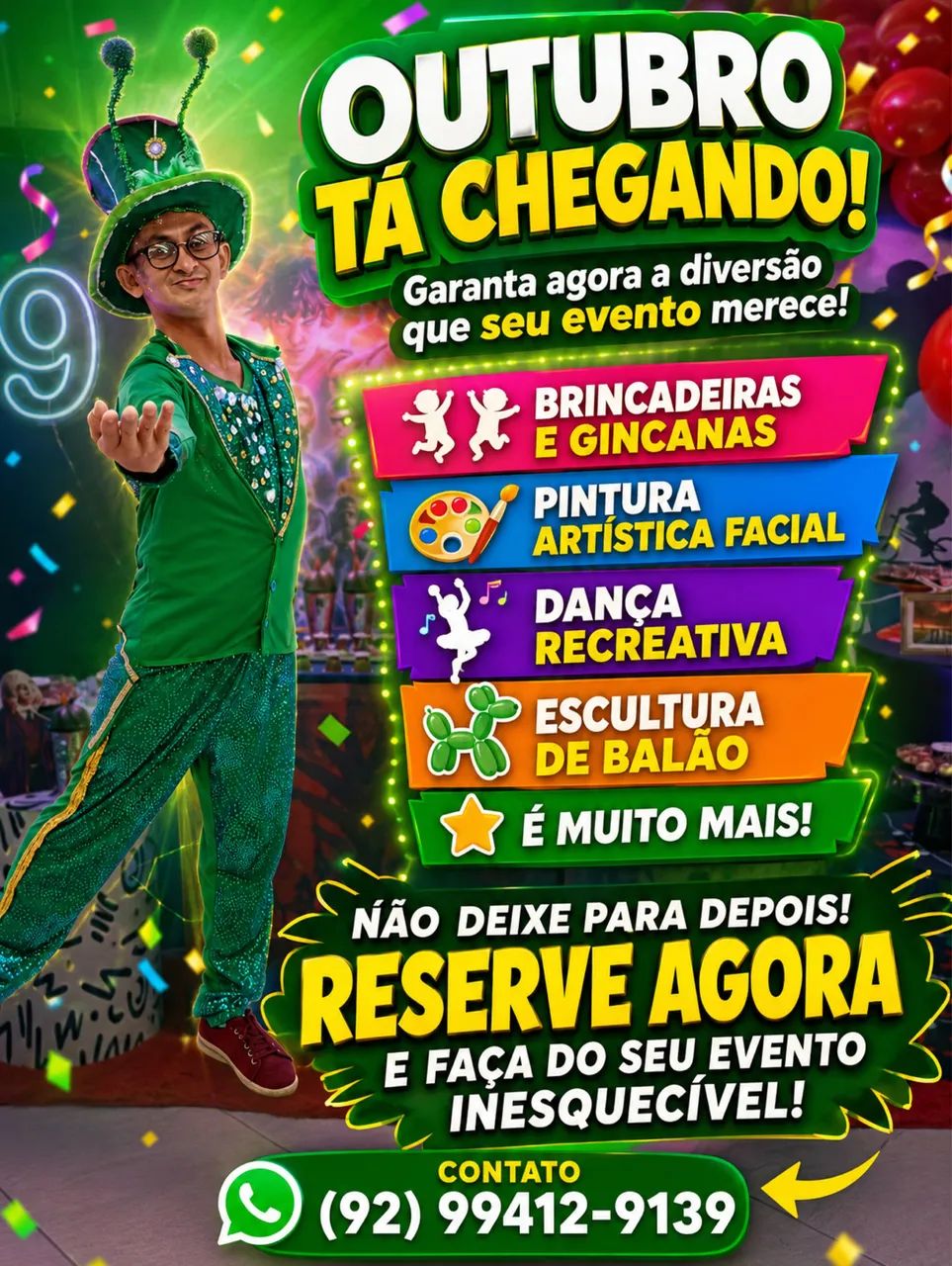 Animador festa infantil 