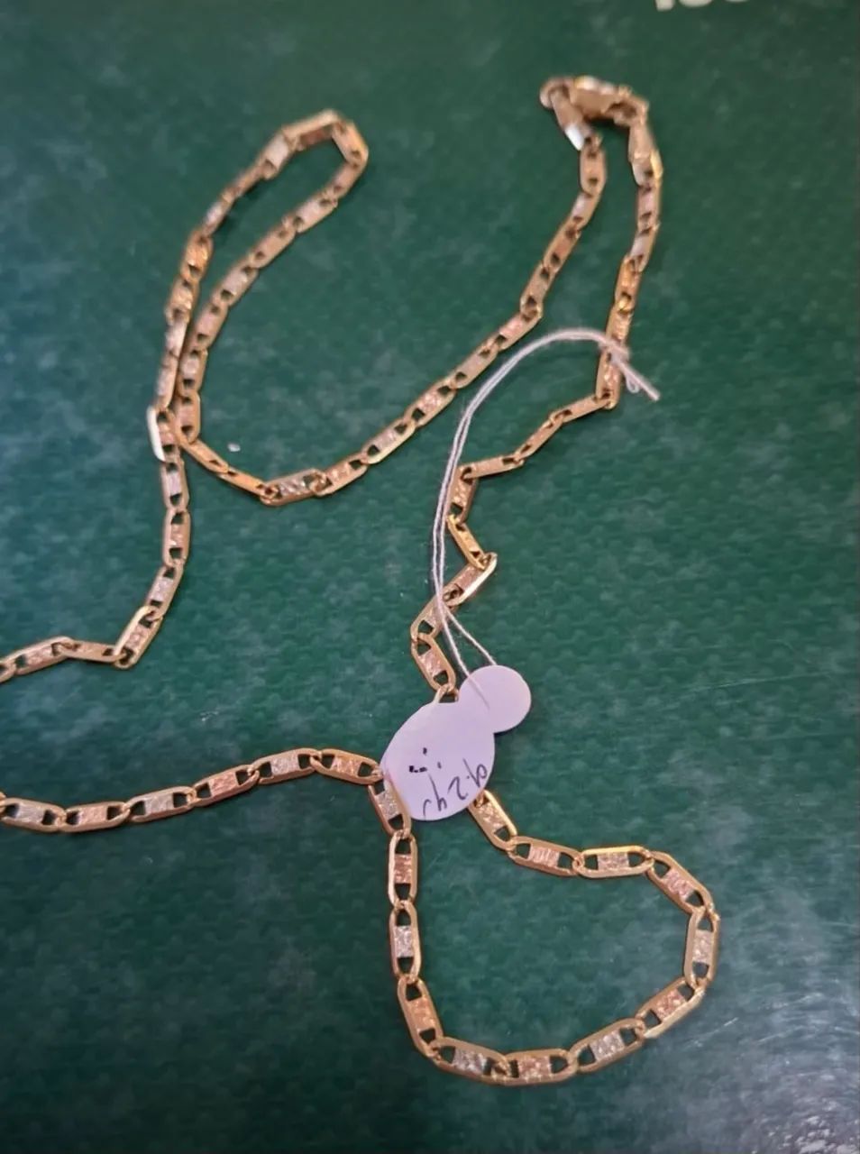 Cordão de ouro 18k com 3 cores de ouro - Foto 2