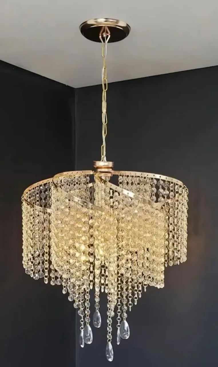 Lustre de Cristal Acrílico 