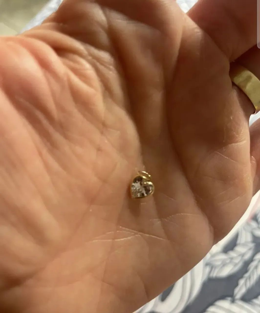 Pingente ouro 18k coração 