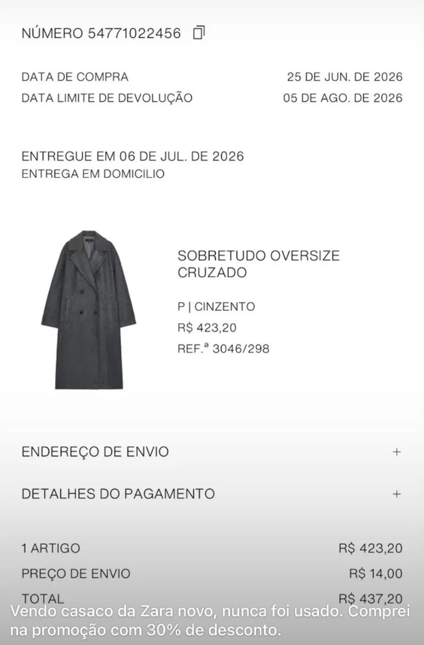 Sobretudo Zara novo - Foto 2