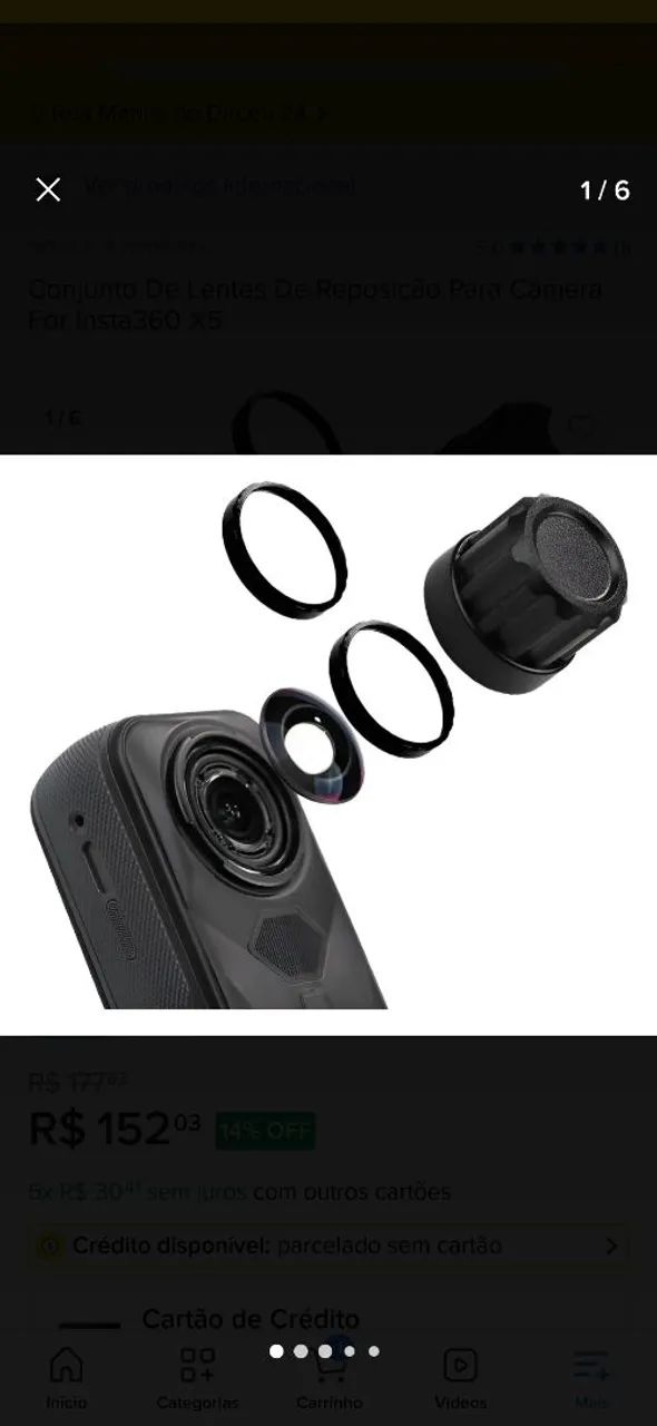 Kit de lente de reposição para Insta360 X5
