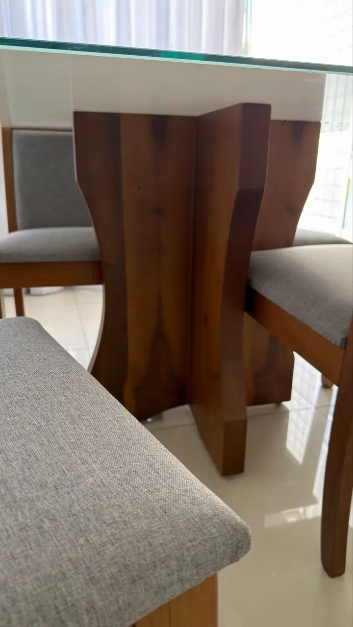 Mesa de 4 cadeiras 1,10x1,10 - Foto 4