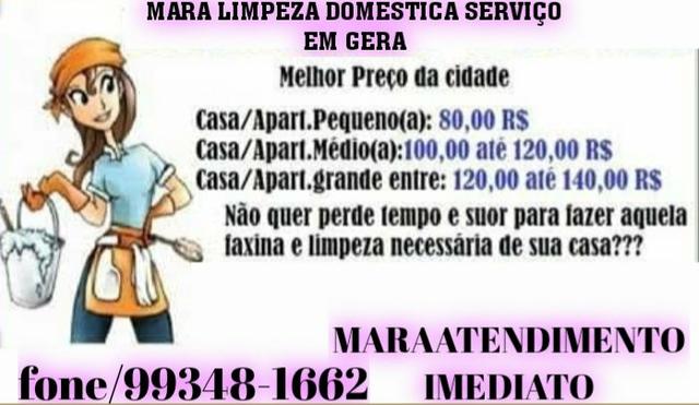 Serviço doméstico limpeza manutenção em gerais
