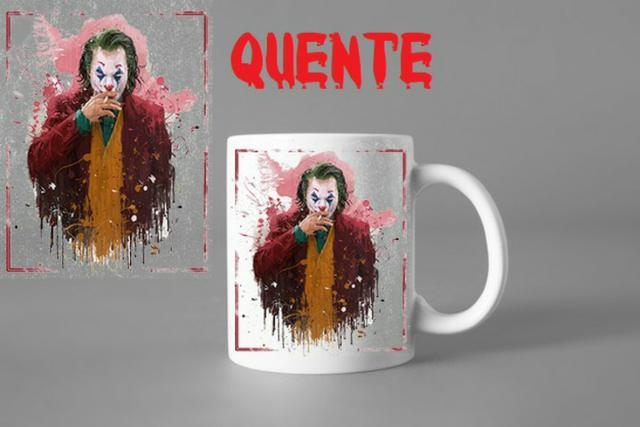 Caneca em ceramica branca ou camisa branca inspirada em joker - coringa - Foto 3