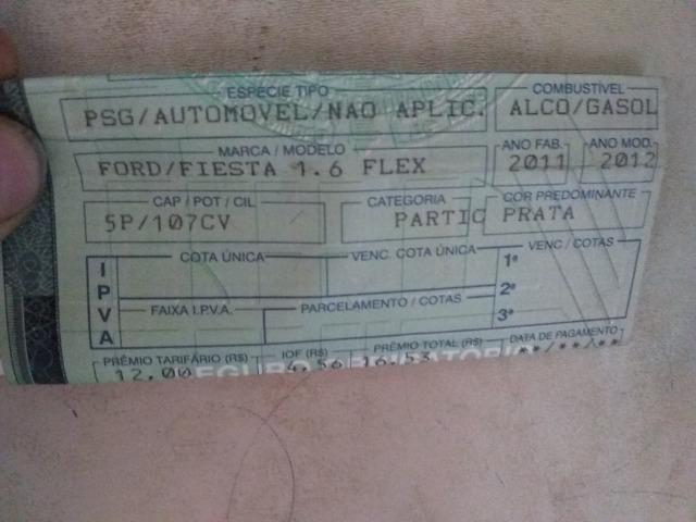 Fiesta hatch 1.6 flex 2011/2012 quilometragem (59.207) bom estado - Foto 2