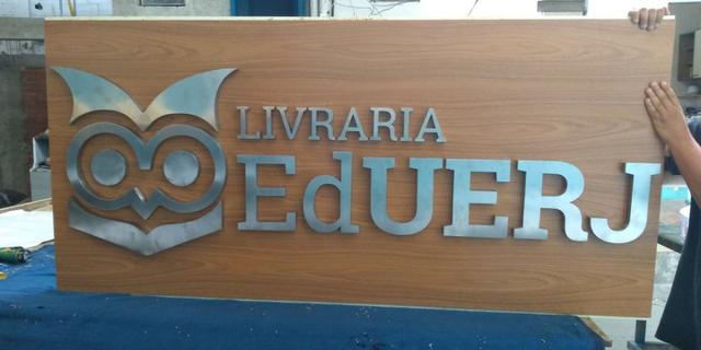 Letras de aço escovado em Alto Relevo - Foto 3