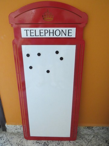 letreiro de ferro loja lousa branca cabine telefone inglaterra - Foto 2