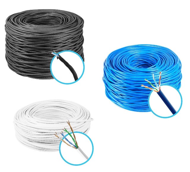Cabo Cat5e UTP/Lan 4 pares (P/ CFTV, Internet/rede, Segurança Eletrônica.)