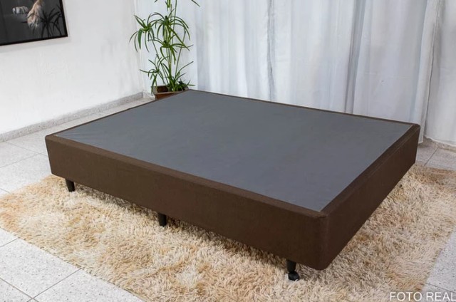 Base Box Casal Classic Marrom Anjos Até 12x