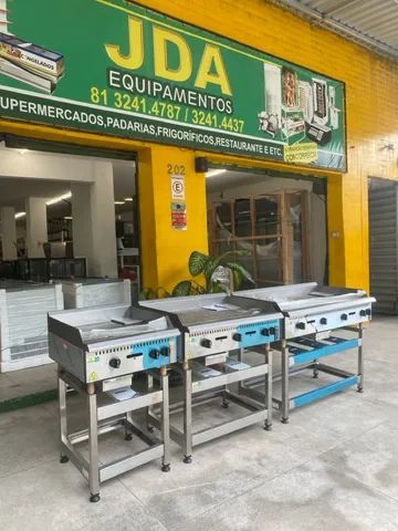 Chapa para hambúrquer profissional linha prime toda inox / marca venâncio