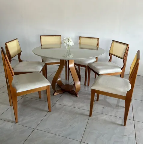 Cadeiras para mesa de jantar encosto reclinado com telinha