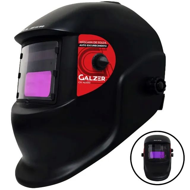 Máscara De Solda Automática Com Regulagem DIN 9 a 13 - Galzer