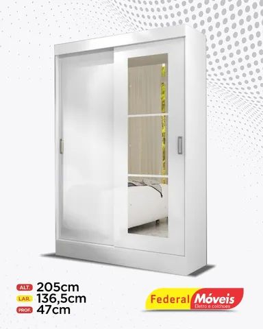 Guarda Roupa 2 Portas 2 Gavetas com Espelho Super Lindo Novo Fazemos Entrega