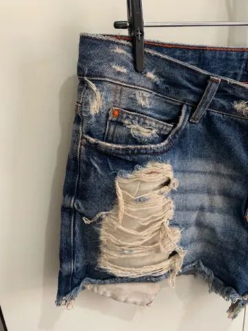 Short Jeans Curto Destroyed (TAM: 42) - Foto 2