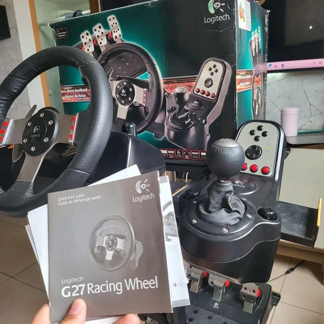 Logitech G27 volante corrida completo super conservado