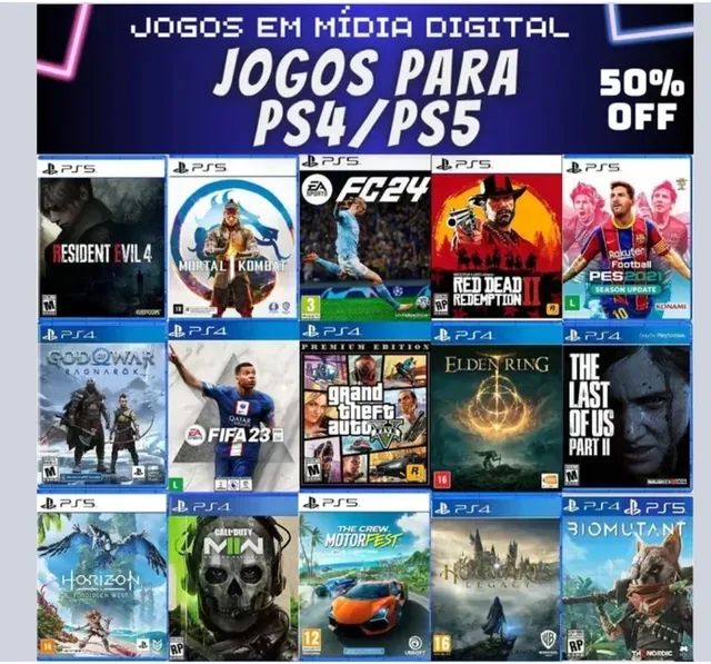 Jogos ps4 e ps5 mídia digital - Hobbies e coleções - Jorge Teixeira, Manaus  1244405908