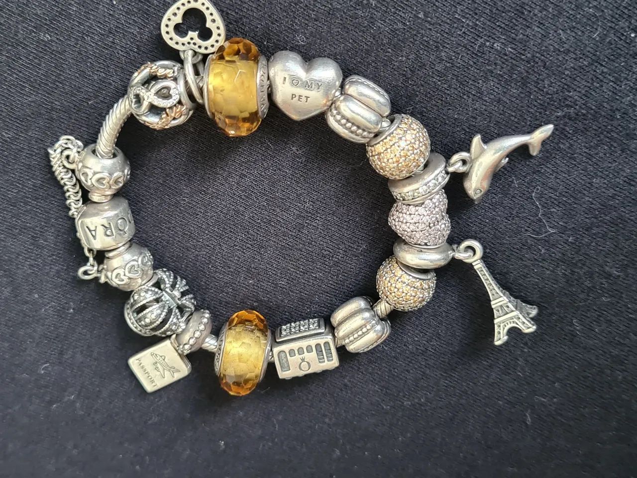 Pulseira Pandora Original com charms separadores e corrente de segurança  - Foto 4