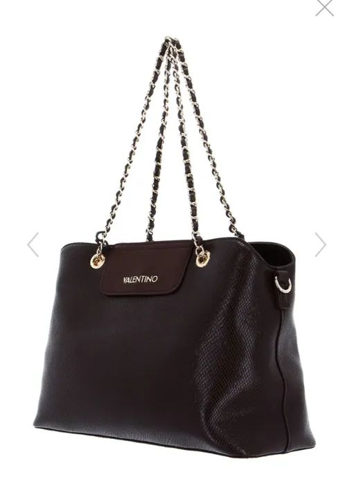 Bolsa Valentino de Ombro Preta com Alça de Corrente - Foto 2