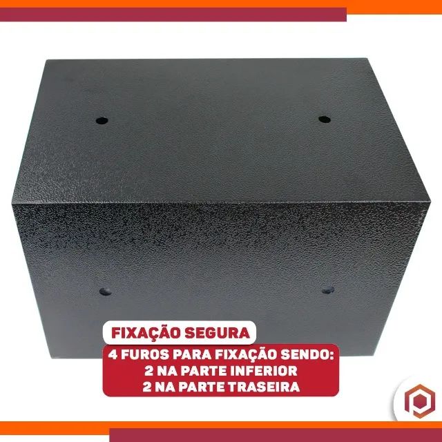 Cofre Eletrônico Digital Travas 20mm 6kg Novo 8l Chave Senha - Foto 4