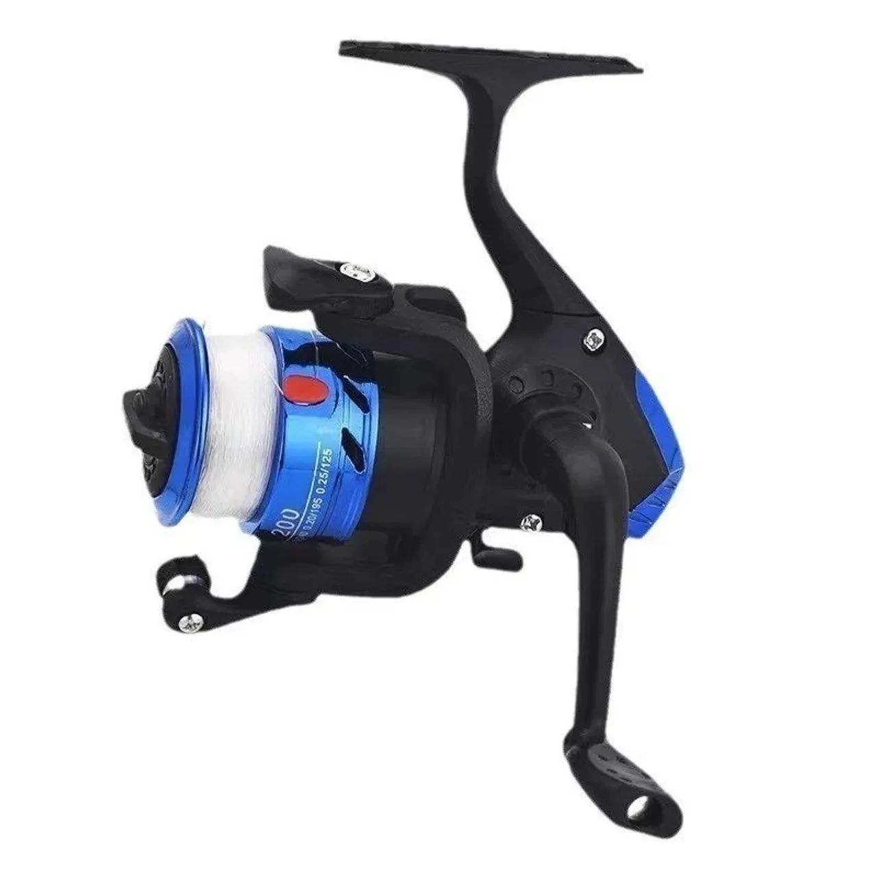 Molinete com linha nylon para vara de pesca  - Foto 4