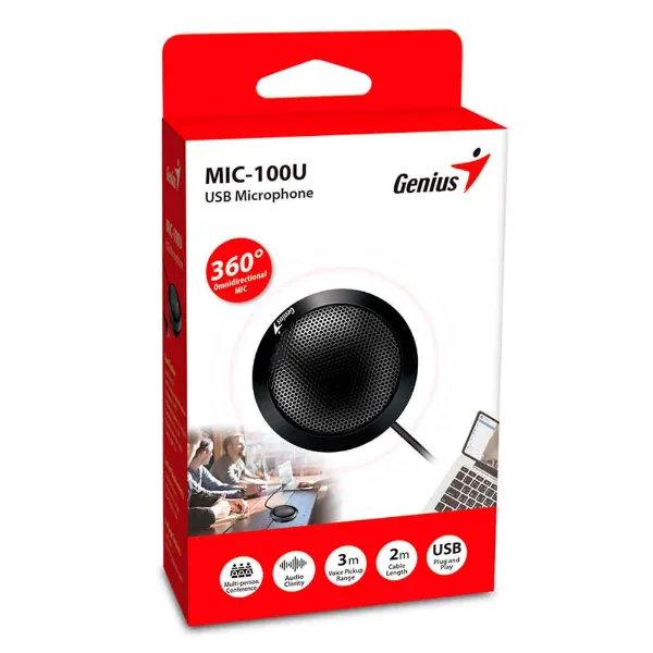 Microfone Para Conferencia Genius, USB, 360º, MIC100U 009460