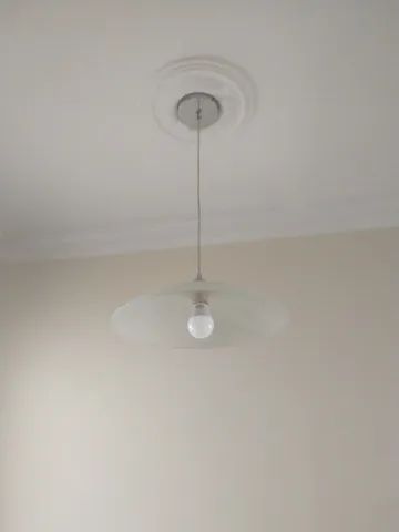 Luminária Pendente Branco Luxo E-27 - Foto 4