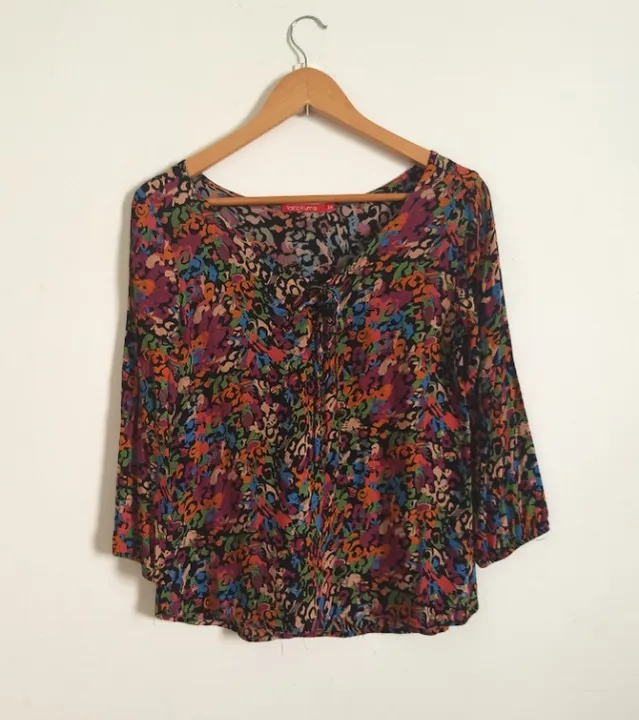 Blusa Bata feminina manga 3/4