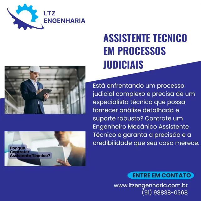 Engenheiro Mecânico Assistente Técnico para Processos Judiciais