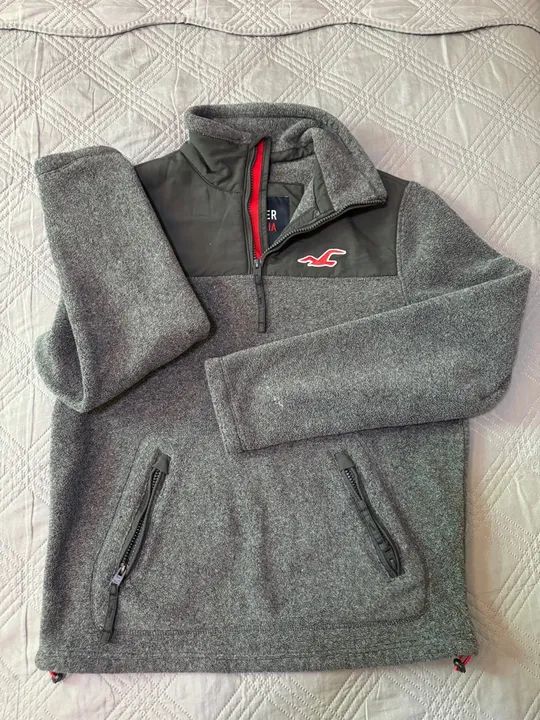 Casaco blusa fleece cinza