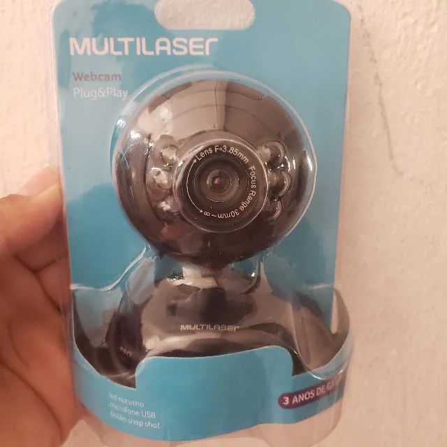 Webcam Vision 16mp Com Microfone Embutido Wc045 Multilaser Plug E Play-Nova - Foto 4