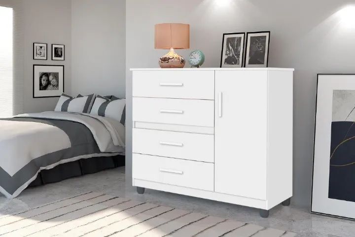 Cômoda Pietra 4 Gavetas + 1 Porta! Frete e montagem grátis.  - Foto 3