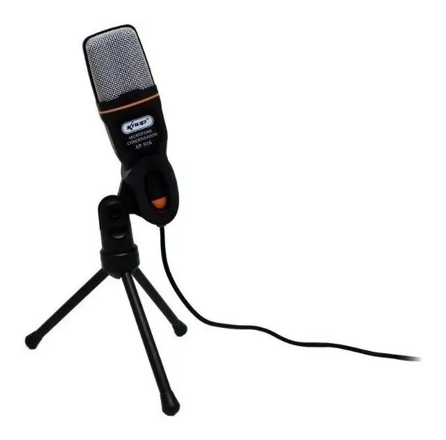 Microfone Knup Kp-916 Condensador Omnidirecional Cor Preto/cinza - Foto 4