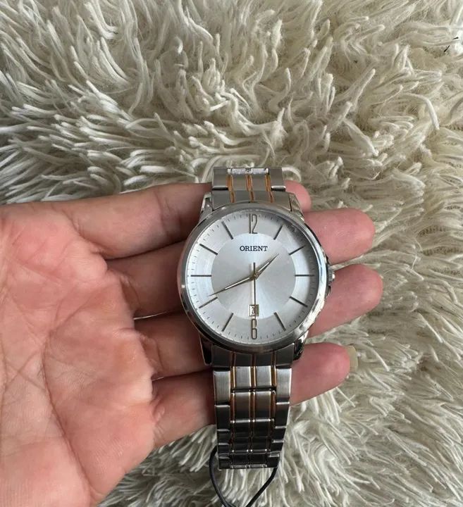 ORIENT PRATA COM DOURADO ORIGINAL, COM GARANTIA PARA O DIA DOS PAIS