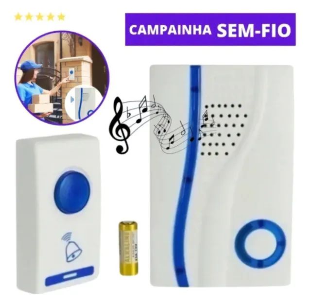 Campainha Externa Sem Fio Wiriless Residencial Inteligente 110V/220V - Foto 2