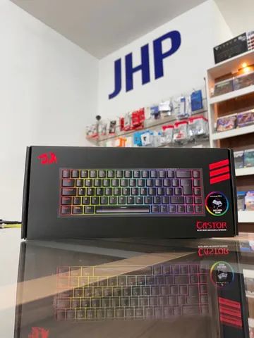 Teclado Mecânico Wired Redragon Castor Preto Chroma RGB Switch Marrom | Curitiba 