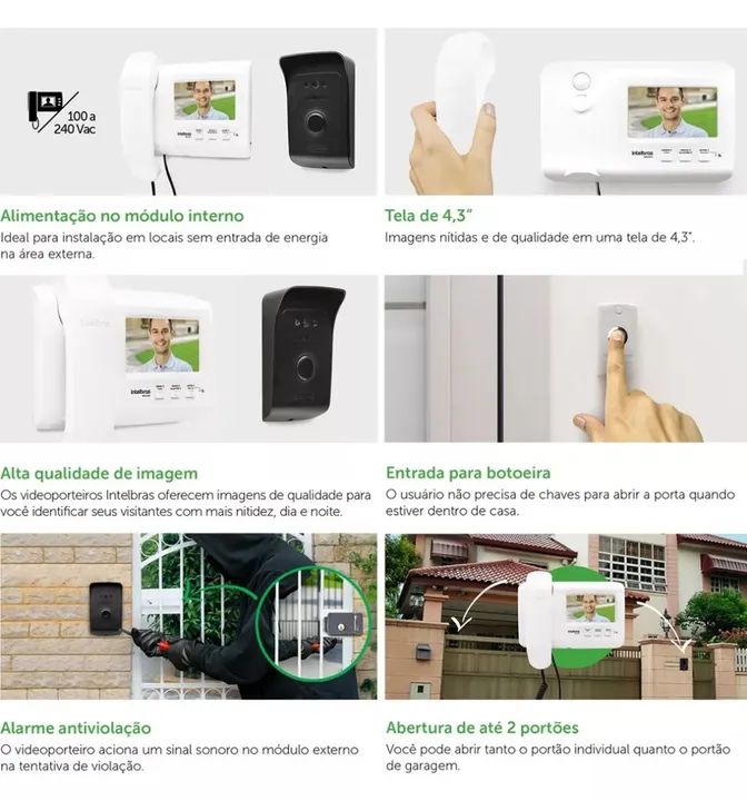 Vídeo porteiro Intelbras IVR 1010. - Foto 3
