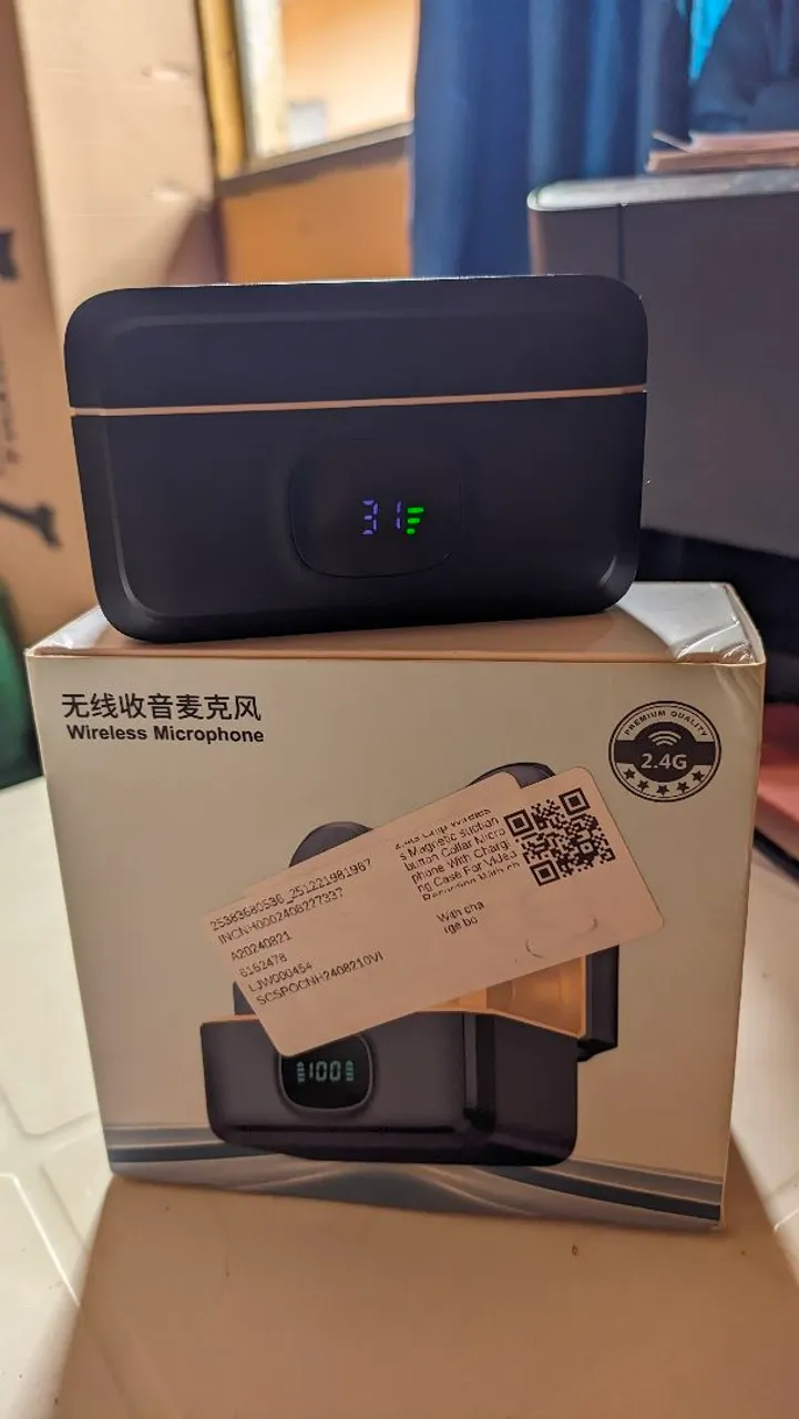 Microfone de lapela com imã- Alta Qualidade