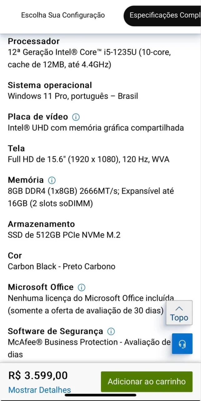 Notebook Dell Inspiron 15 3520 - Foto 4