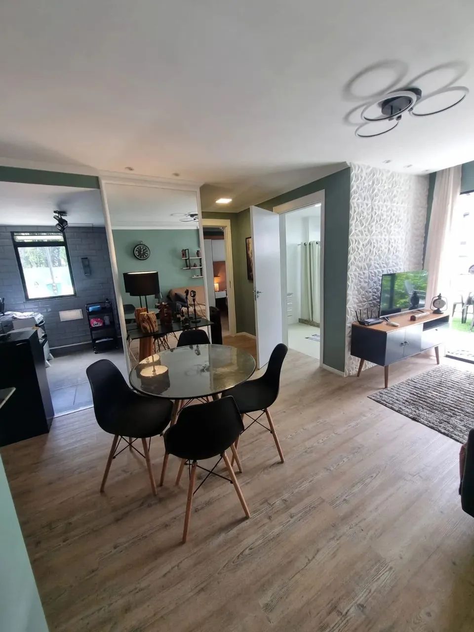 mobiliado,excelente garden amplo com 1 quarto.15min da praia